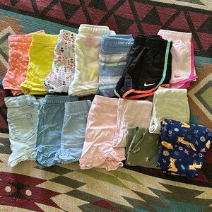 2T Girls Shorts and Leggings 15 Piece Bundle